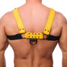 The Red Harness Harnais en cuir Snap Noir-Jaune